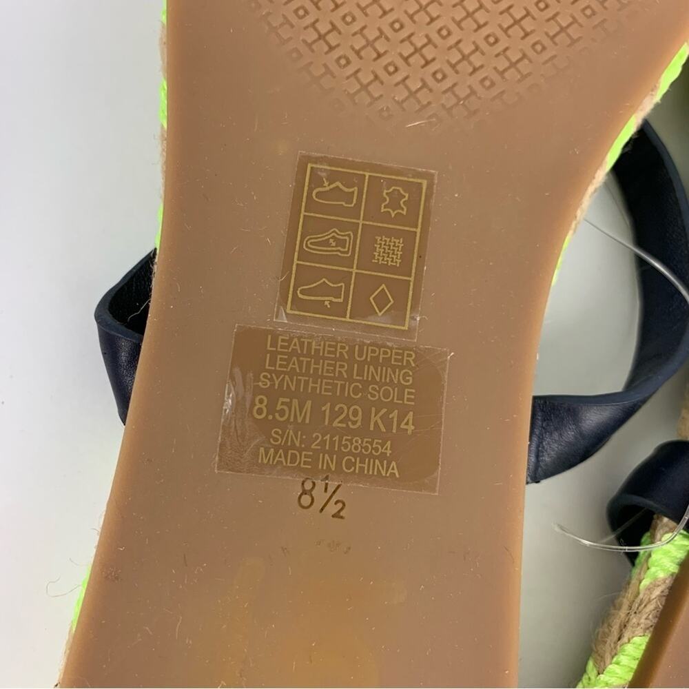 Tory Burch Two Band Flat Espadrille Slide Sandals 8.5 - Picture 13 of 14